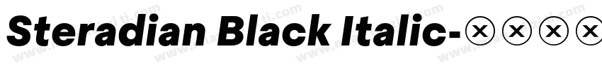 Steradian Black Italic字体转换